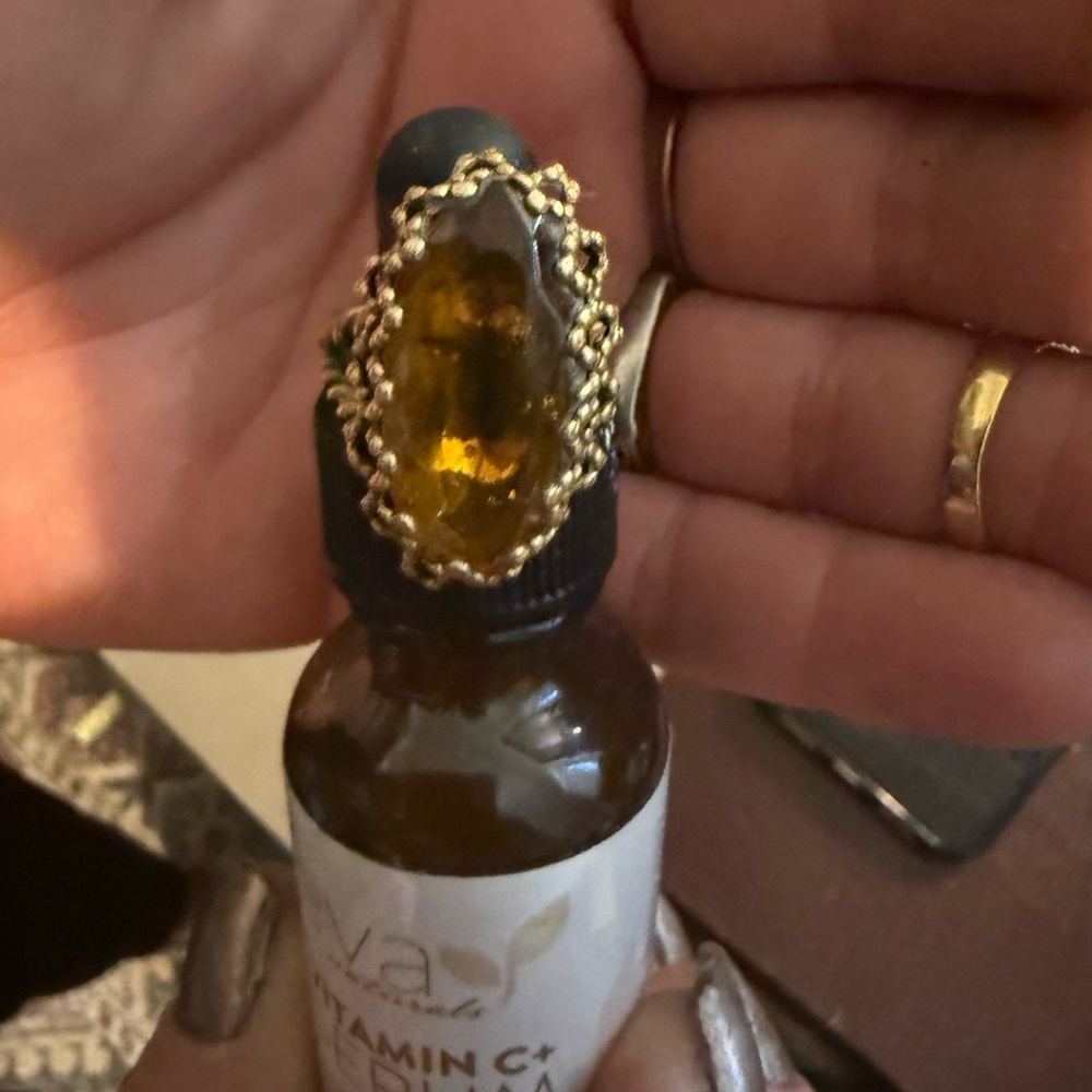 Gold and Amber Ring